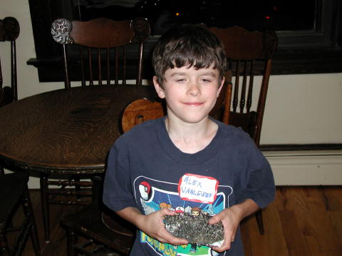 Alex Vanlewen displays his prize winnings